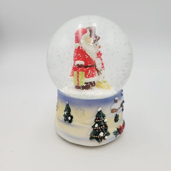 Christmas Is Forever Musical Holiday Harmony Santa & Snowman Wind-UP Water Globe - Picture 6 of 8